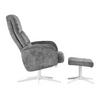 RELAXFÅTÖLJ STAR - vit/grafitfärgad, Modern, metall/textil (72/107-95/86-110cm) - Mömax