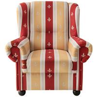 Ohrensessel Torello Rot Mikrofaser - Wengefarben/Rot, KONVENTIONELL, Holz/Textil (92/102/89cm) - Livetastic