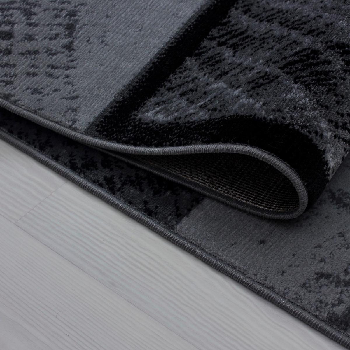 Webteppich Plus Schwarz ca. 80x150cm - Schwarz, Design, Textil (80/150cm)
