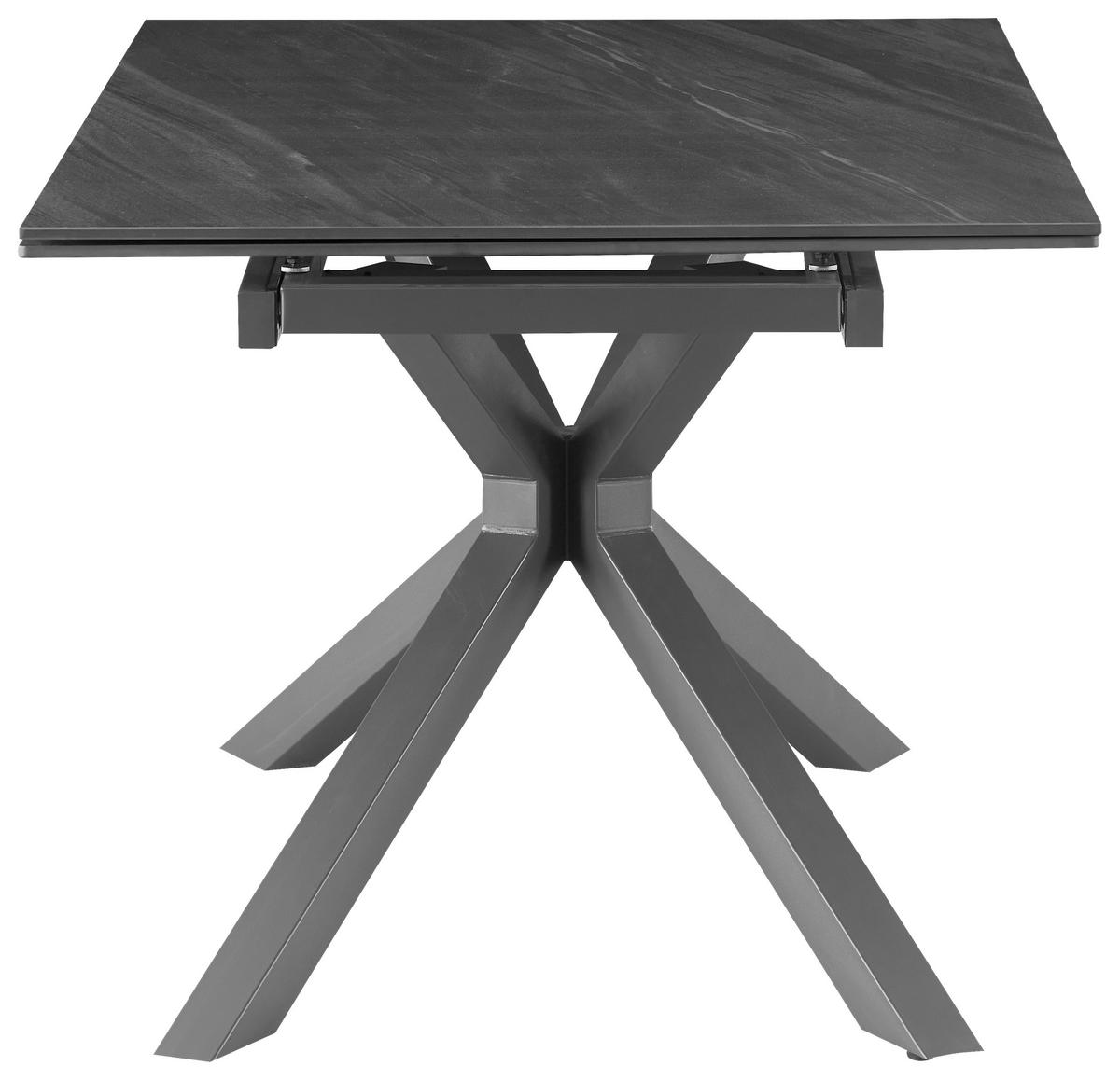 Jedilna Miza Lorenzo, Keramika, 160-240x90 - temno siva/siva, Konvencionalno, kovina/keramika (160-240/75/90cm) - MID.YOU
