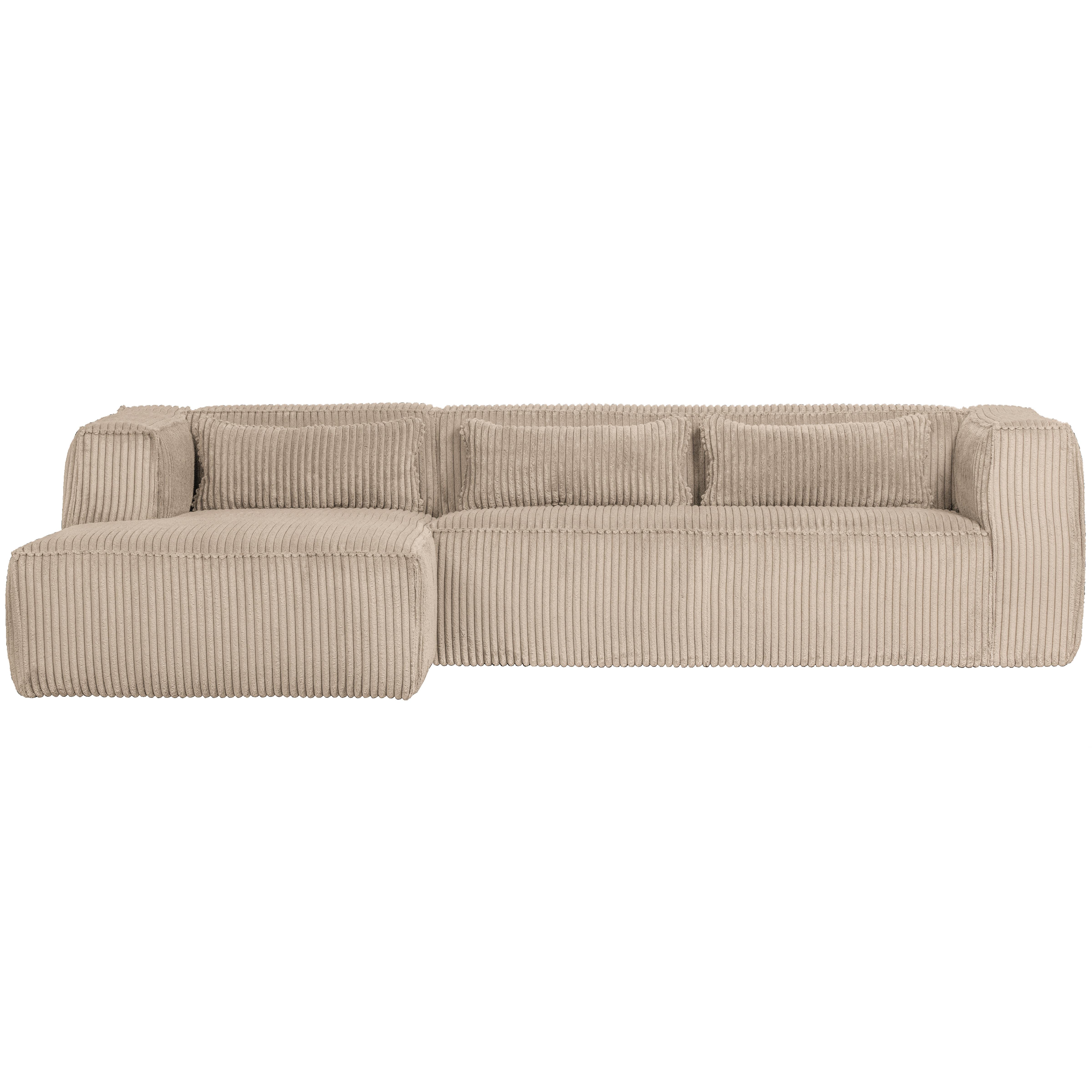 Ecksofa Bean Sandfarben S: 175x305cm - Sandfarben/Schwarz, Design, Kunststoff/Textil (175/305cm) - Livetastic