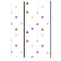Paravan Triangles Rain, 3-Delni, Dvostranski - večbarvno, Basics, tekstil/les (135/172/3cm) - artgeist