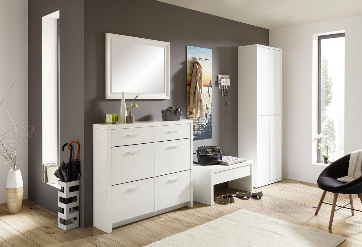 Cuier Sam - alb, Modern, material pe bază de lemn (40/197/32cm) - Modern Living