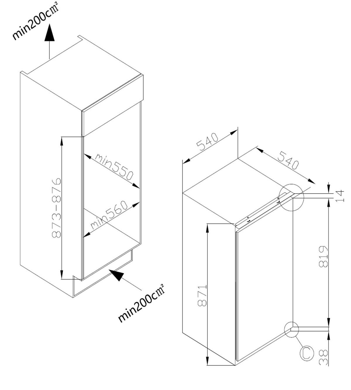 Kühl-Gefrier-Kombination EKS16171 - Weiß, MODERN (54/87,1/54cm) - Amica