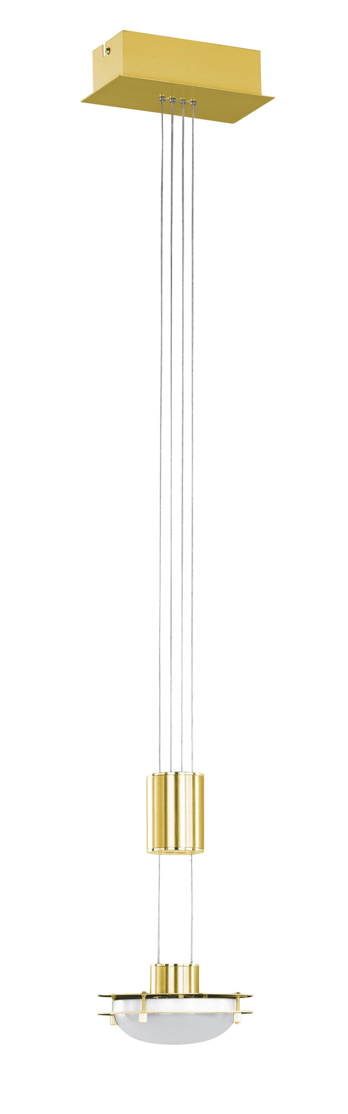 LAMPA WISZĄCA LED TOULOUSE - kolor mosiężny/biały, Modern, tworzywo sztuczne/metal (18/150cm) - Wofi