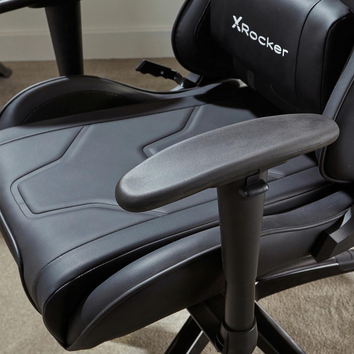 Gamingsessel Agility ca. 59,9x122x66cm Schwarz - Schwarz, MODERN, Kunststoff/Textil (59,9/122/66cm) - X Rocker