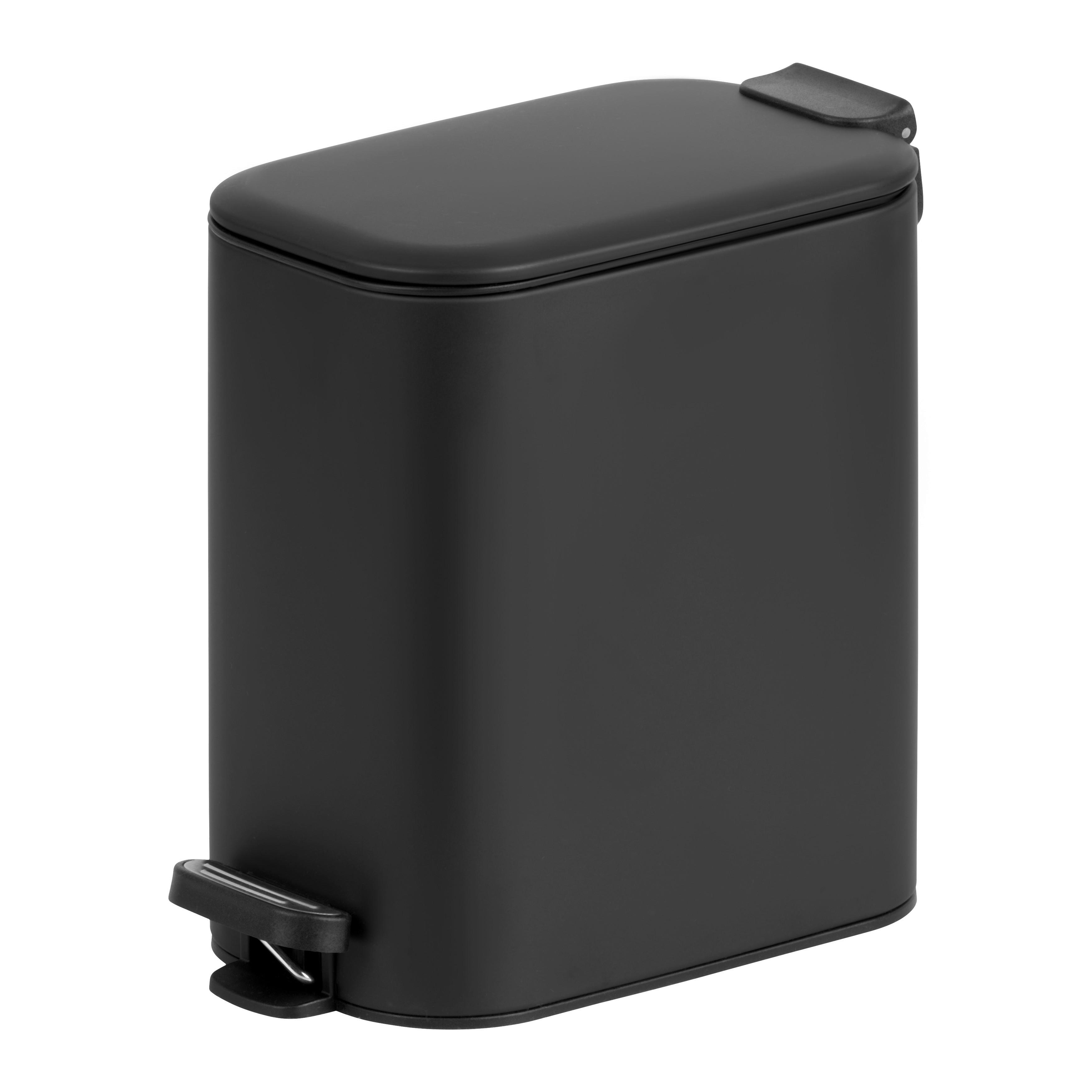 Treteimer Vario Schwarz Ca. 6 L - črna, Moderno, kovina/umetna masa (15/28/26,9cm) - Mömax