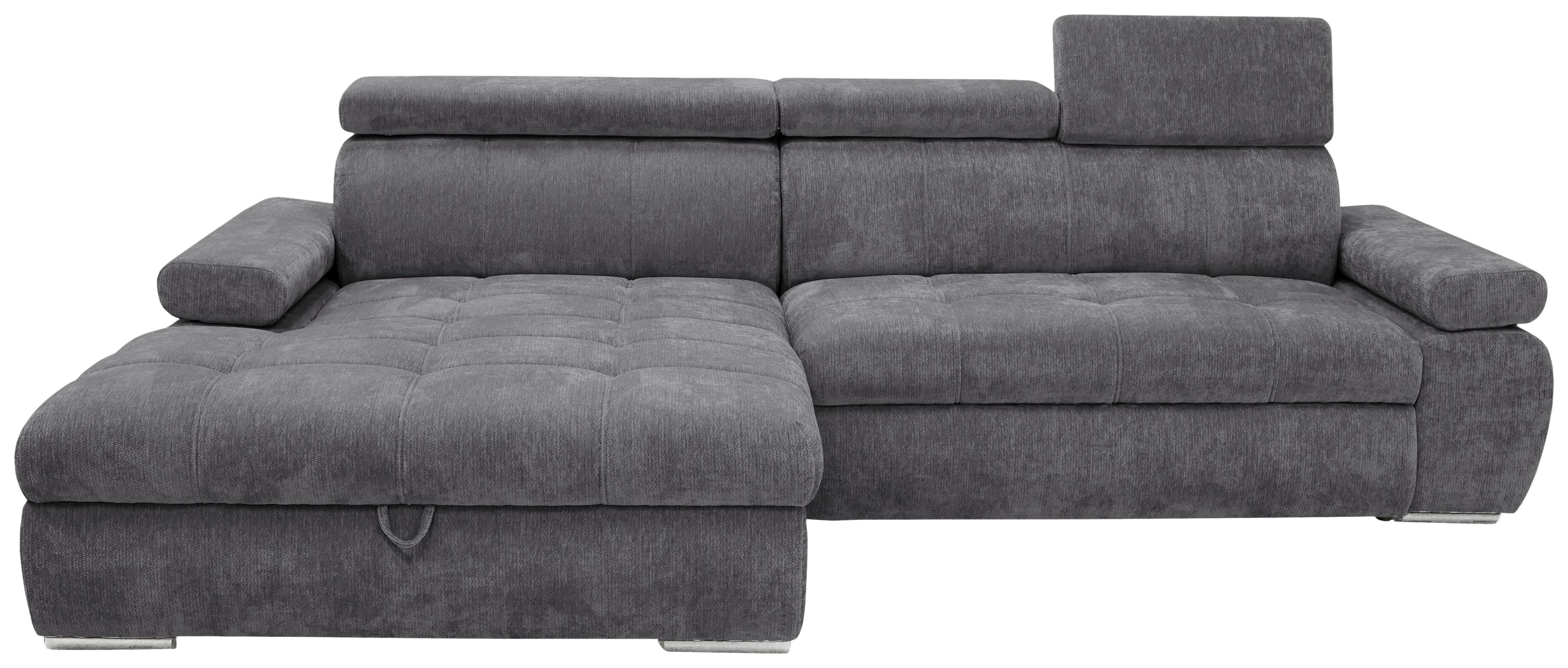 Kutna Garnitura Vegas - srebrne boje/tamno siva, Design, drvo/tekstil (173/294cm) - Modern Living