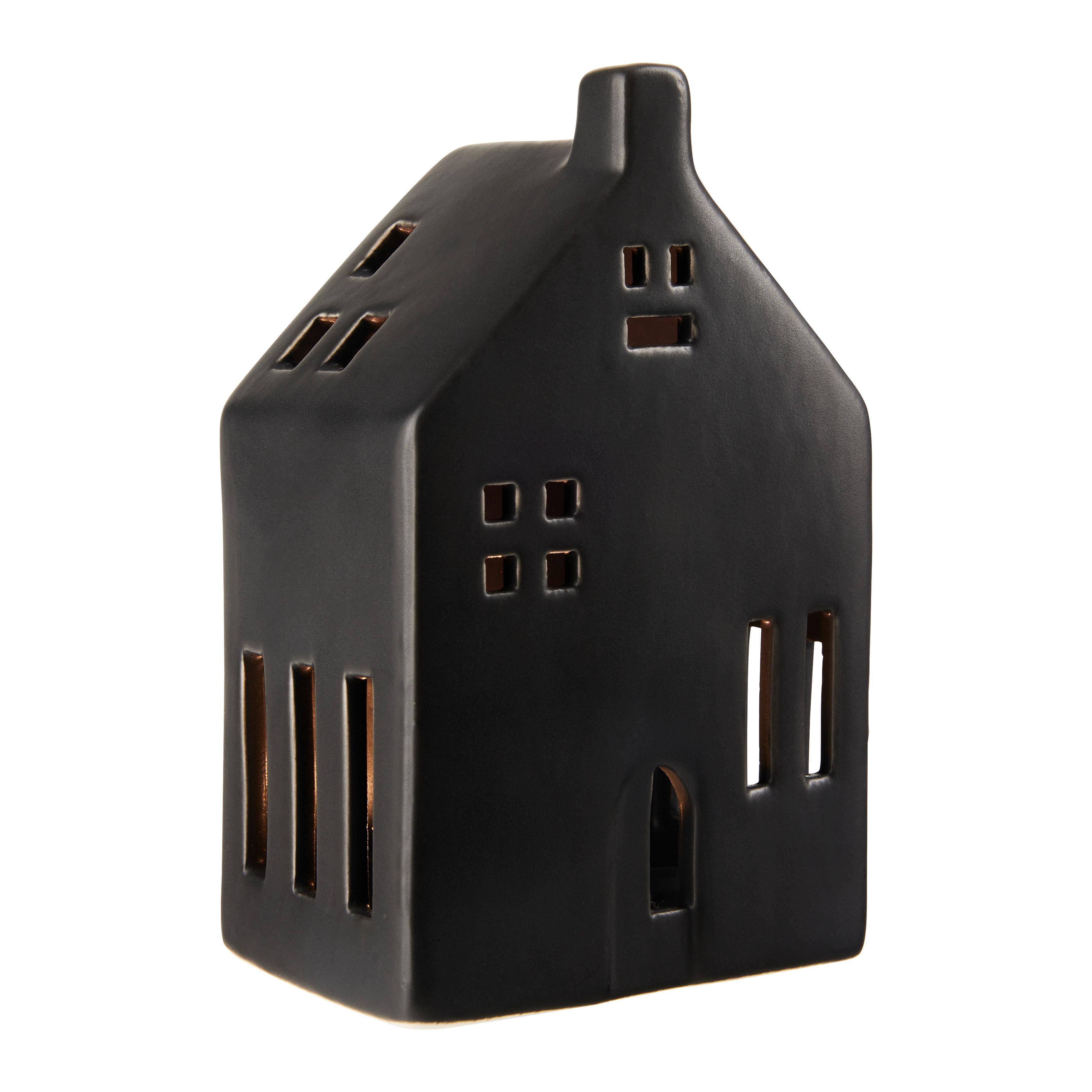Dekor Ház Luke - fekete, Konventionell, kerámia (8,5/14/6cm) - Modern Living