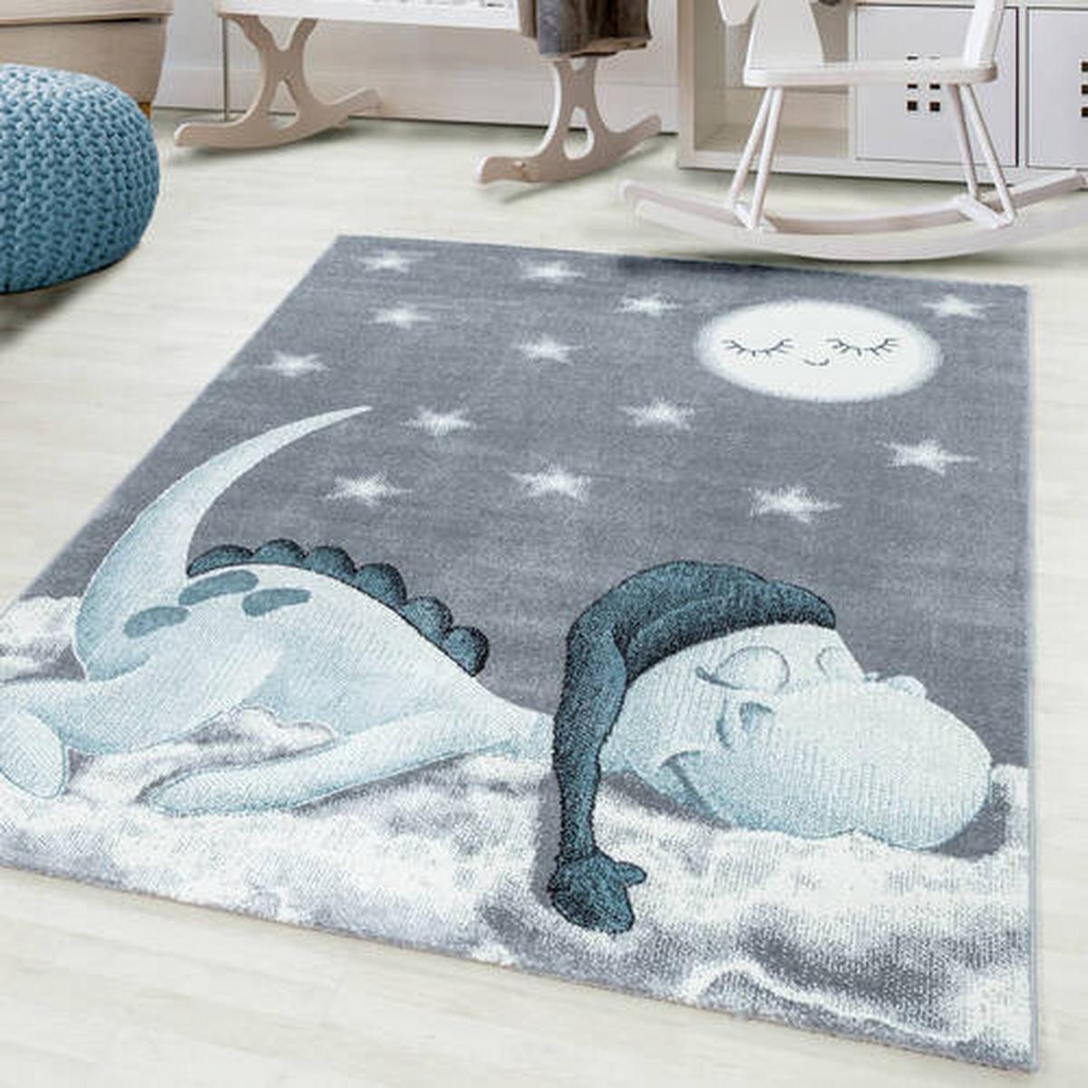 Kinderteppich Bambi Blau ca. 200x290cm - Blau, Trend, Textil (200/290cm) - Ben'n'jen