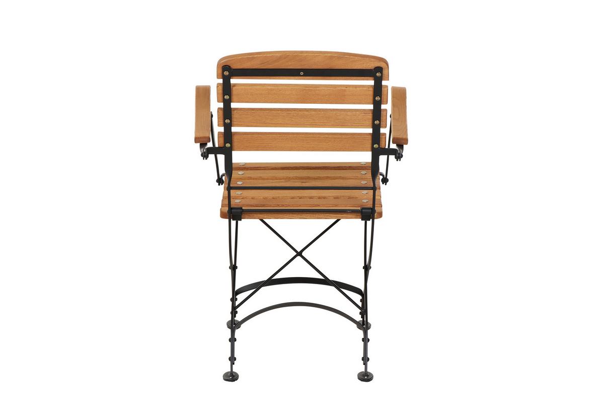 Gartenklappsessel Robinienfarbe Echtholz - Robinienfarben/Schwarz, KONVENTIONELL, Holz/Metall (60/87/57cm) - Siena Garden