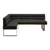 Eckbank Canon RE. in Graphitfarben - Graphitfarben/Schwarz, KONVENTIONELL, Holz/Textil (160/85/220cm) - Based