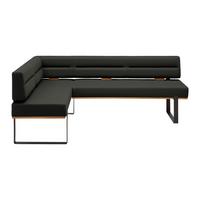Eckbank Canon RE. in Graphitfarben - Graphitfarben/Schwarz, KONVENTIONELL, Holz/Textil (160/85/220cm) - Based
