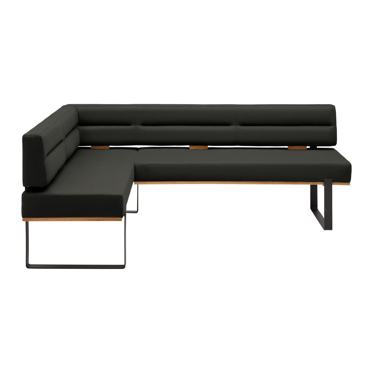 Eckbank Canon RE. in Graphitfarben - Graphitfarben/Schwarz, KONVENTIONELL, Holz/Textil (160/85/220cm) - Based