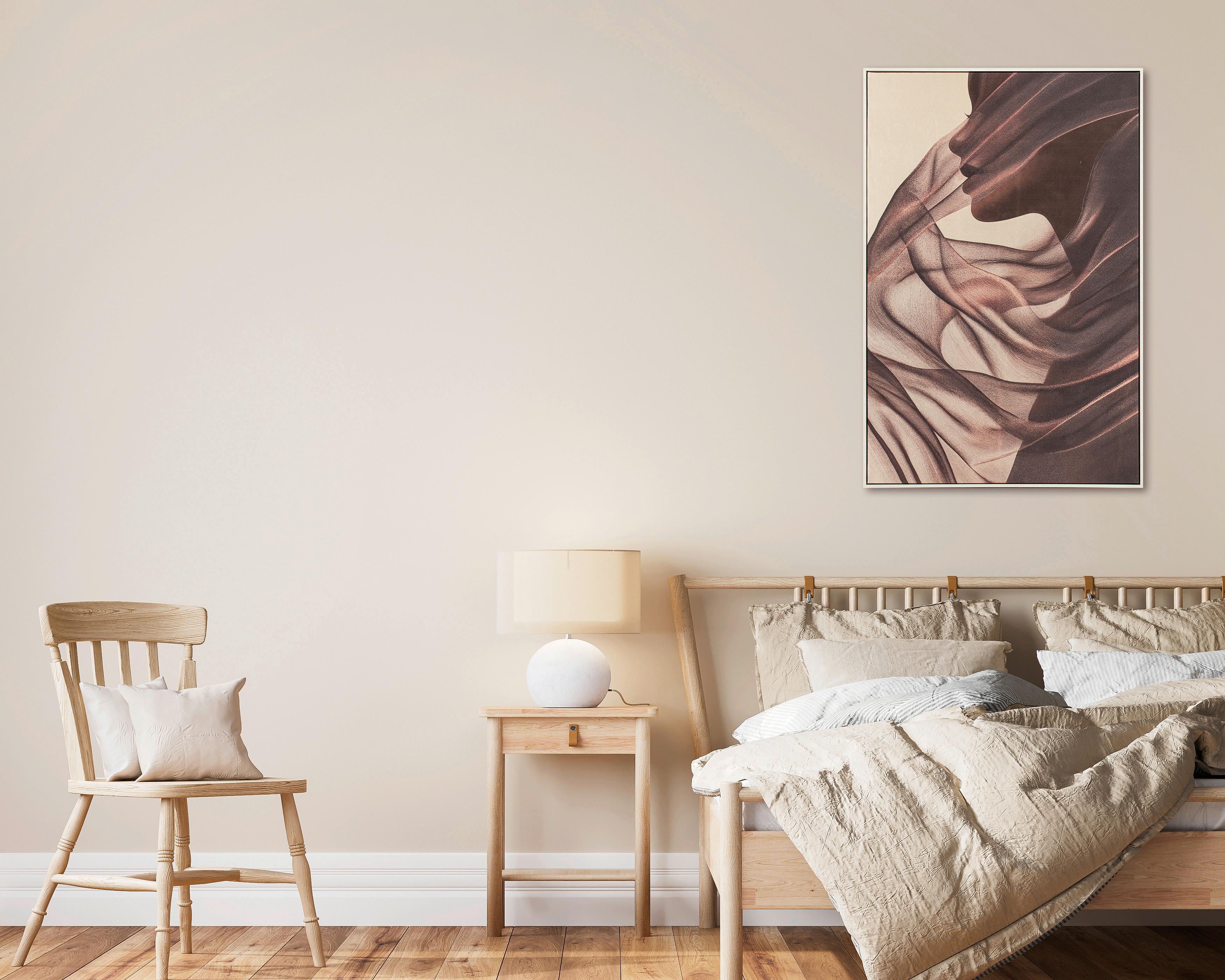 Tablou cu ramă Breath cca. 80x120 cm - bej/multicolor, Modern, plastic/textil (80/120/3,8cm) - Mömax