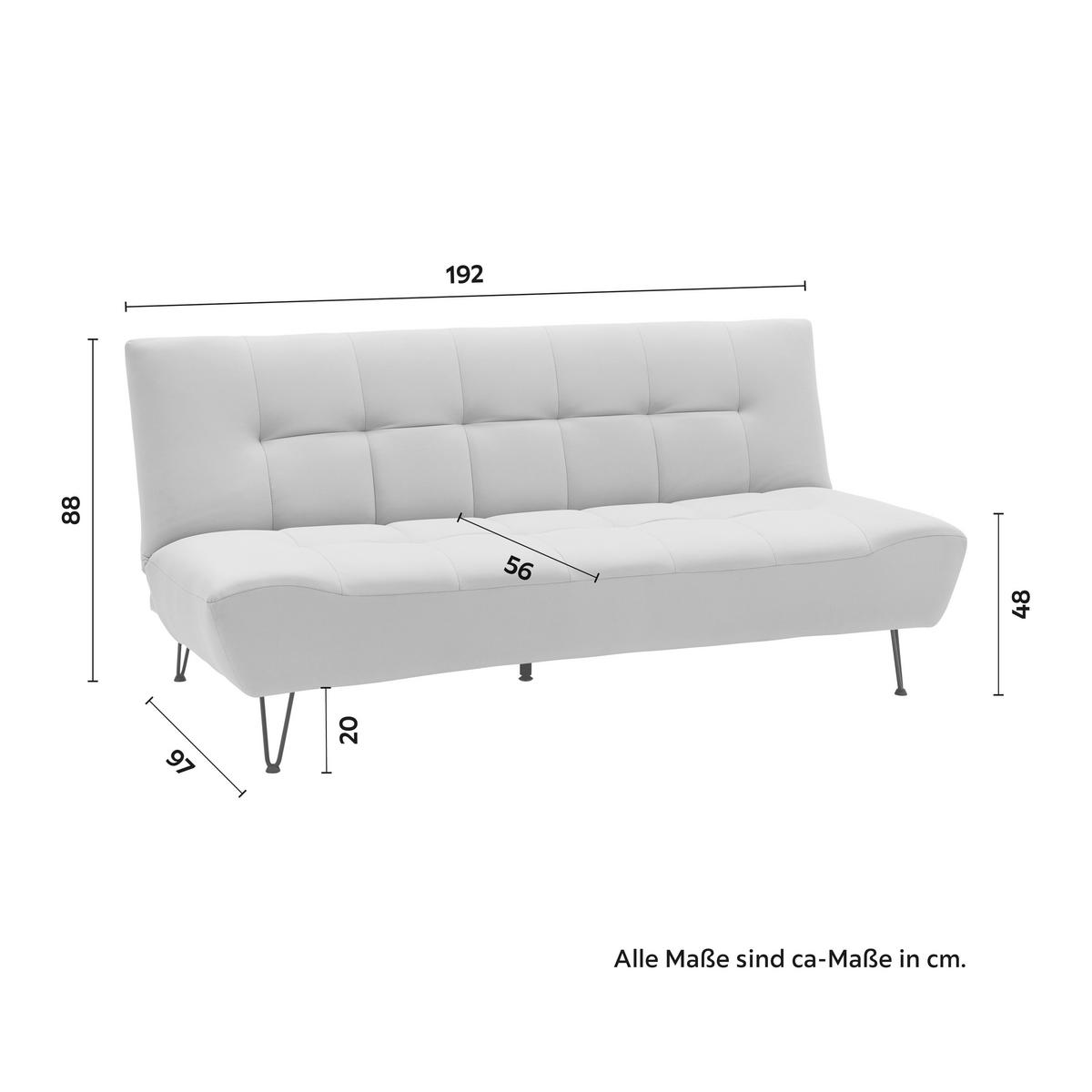 Canapea extensibila GELI - gri deschis, Modern, lemn/metal (192/88/97cm) - Bessagi Home