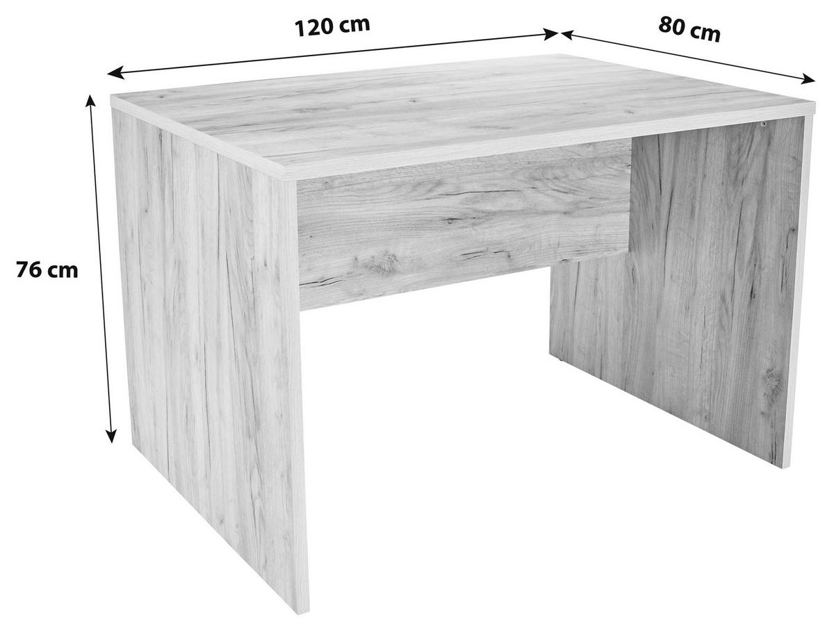 Radni Stol Profi - boje hrasta, Moderno, drvni materijal (120/76cm) - Modern Living