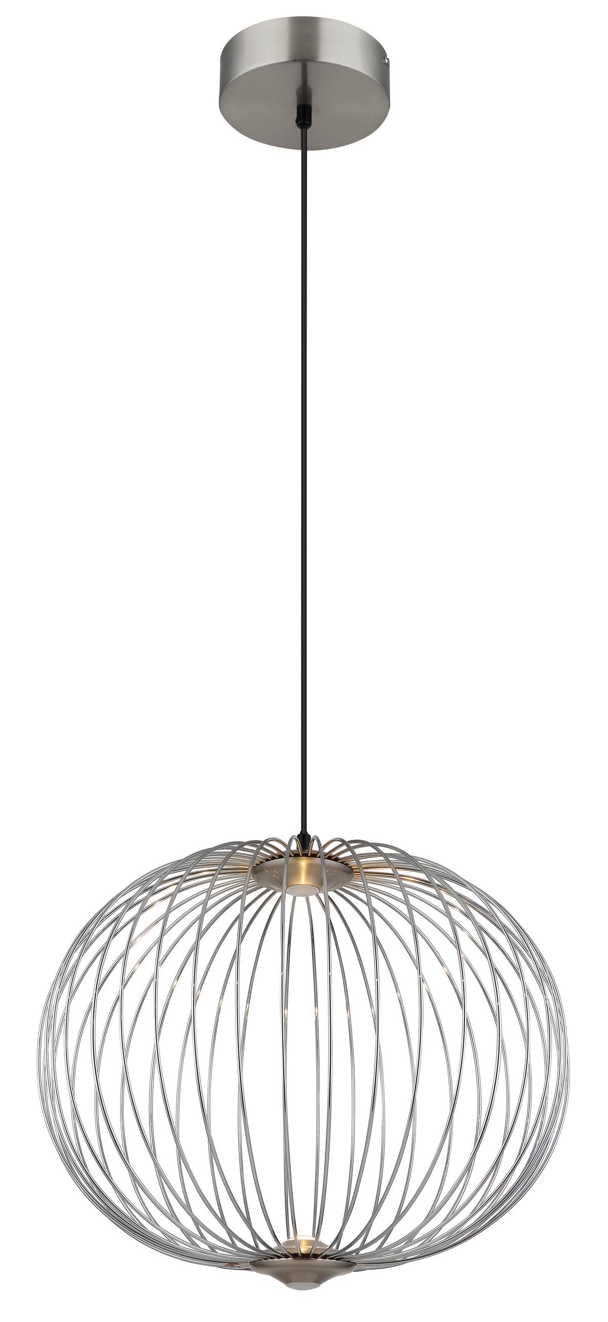 Led Viseća Svjetiljka Galway - boje nikla/boje kroma, Design, metal/plastika (50/150cm)