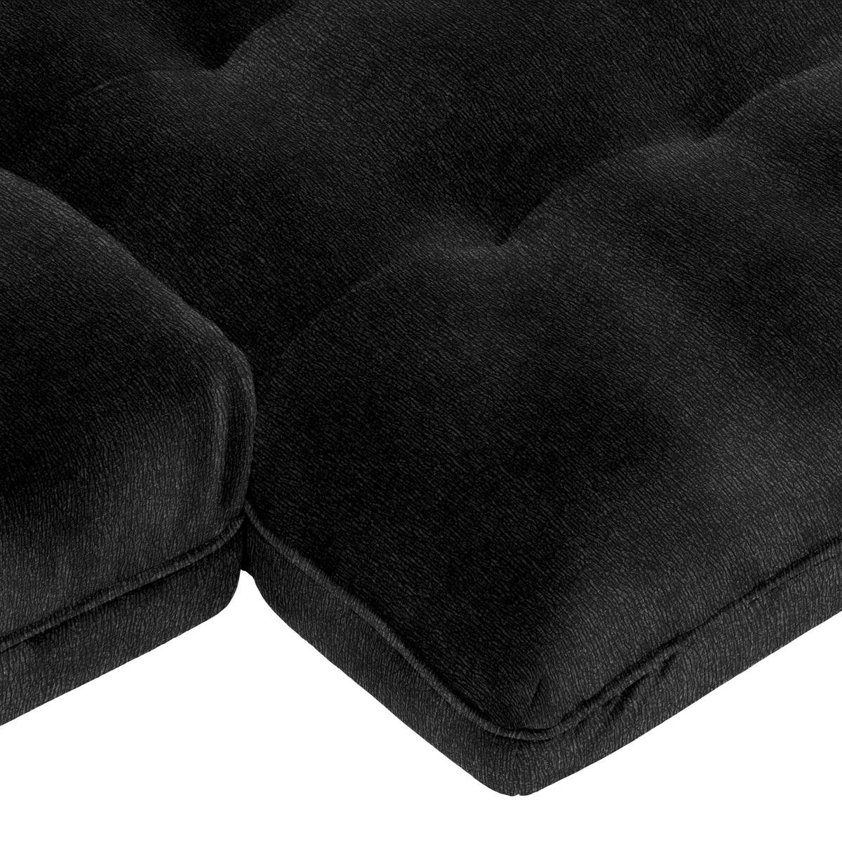 Wohnlandschaft Vivo Schwarz - Schwarz, Modern, Kunststoff/Textil (317/63/179cm) - Premium Living