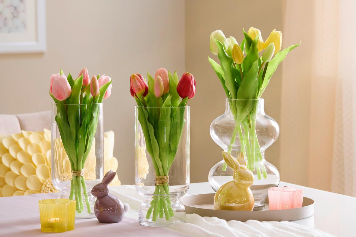 Tulipan Tulpenbund I - rumena/bela, Basics, kovina/umetna masa (31cm) - Mömax