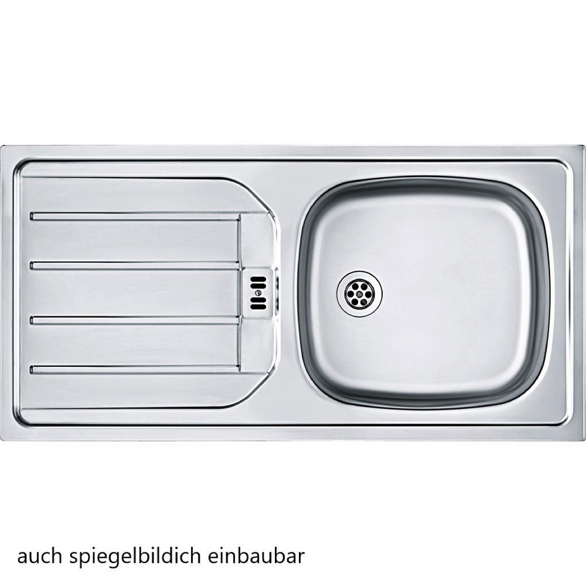 Küchenblock Florenz ohne Geräte ca. 330 cm Grau/Eiche - Eiche Wotan/Grau, Design, Holzwerkstoff/Metall (330cm) - Held