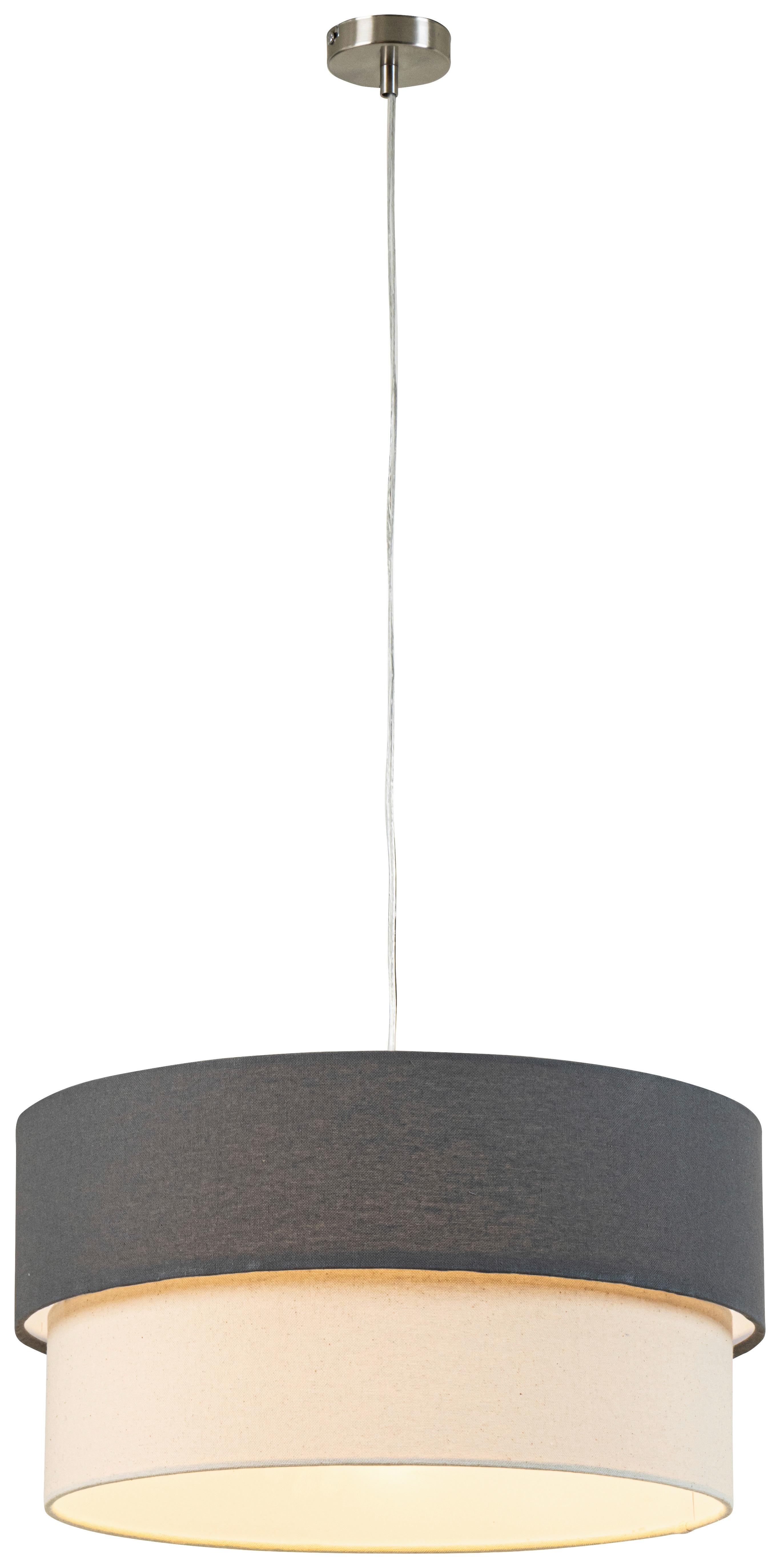 LAMPA WISZĄCA GINA - antracytowy/kolor naturalny, Design, tworzywo sztuczne/metal (45/120cm) - Novel