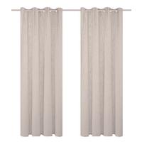 ZASŁONA NA PRZELOTKACH SOFTY 2 SZTUKI - taupe, Basics, tkanina (140/160cm)