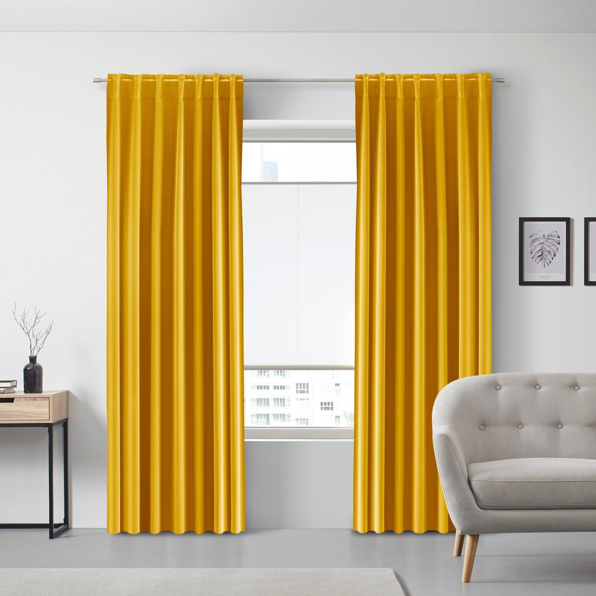 Sötétítőfüggöny Riccardo Riccardo - sárga, Modern, textil (140/245cm) - Premium Living