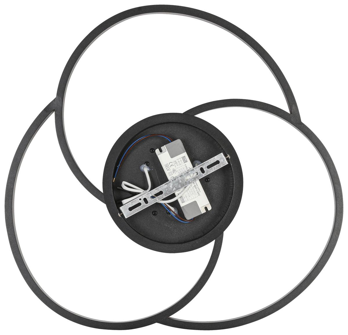 LAMPA SUFITOWA LED DANIELA - czarny, Trend, tworzywo sztuczne/metal (50/7,5cm) - Novel