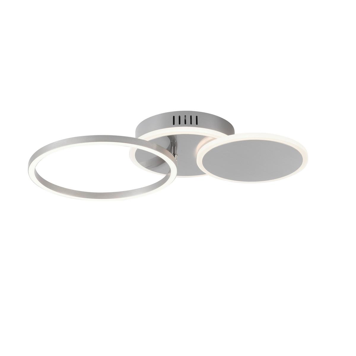 LED-Deckenleuchte Sevent in Silberfarben max. 25,5 Watt - Kunststoff/Metall (50/33,4/8,2cm)