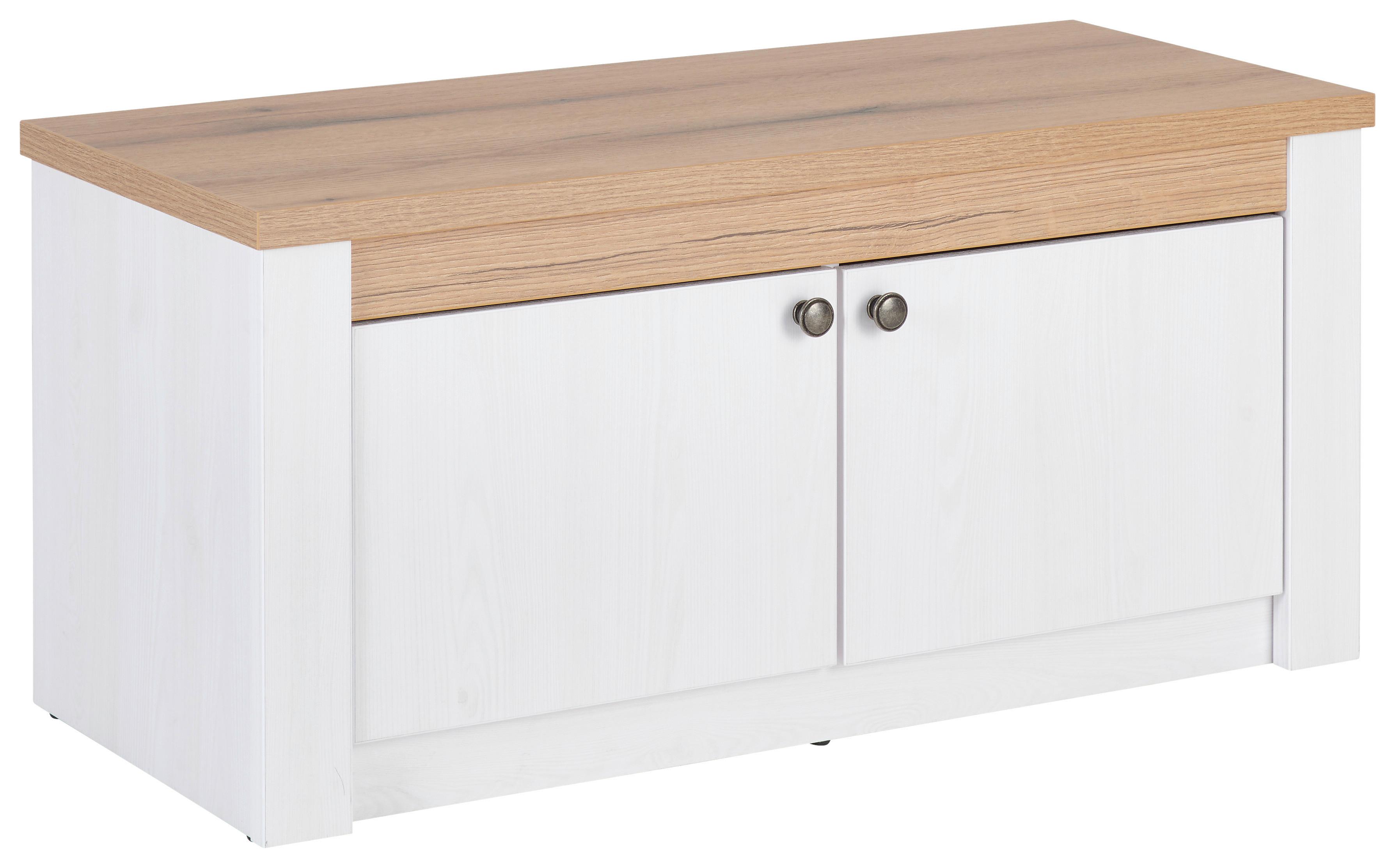 Klop Rovigio, Barva Macesna, Bela - črna/barve hrasta, Basics, kovina/umetna masa (97/45,5/42,5cm) - Landscape