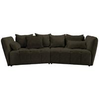 Boxspringsofa Sofi Dunkelgrün - Dunkelgrün/Schwarz, MODERN, Textil (294/93/152cm) - Premium Living