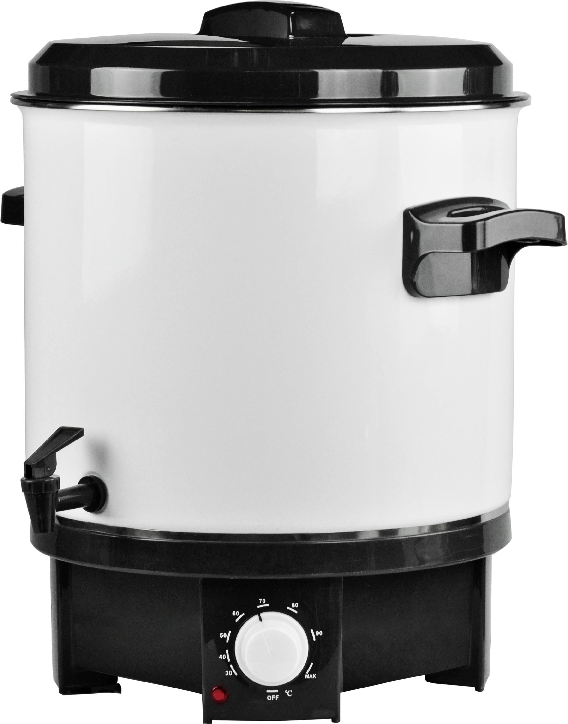 Einkochautomat Heis Schwarz/Weiß ca. 27l - Schwarz/Weiß, KONVENTIONELL, Kunststoff/Metall (46/42/48,5cm)