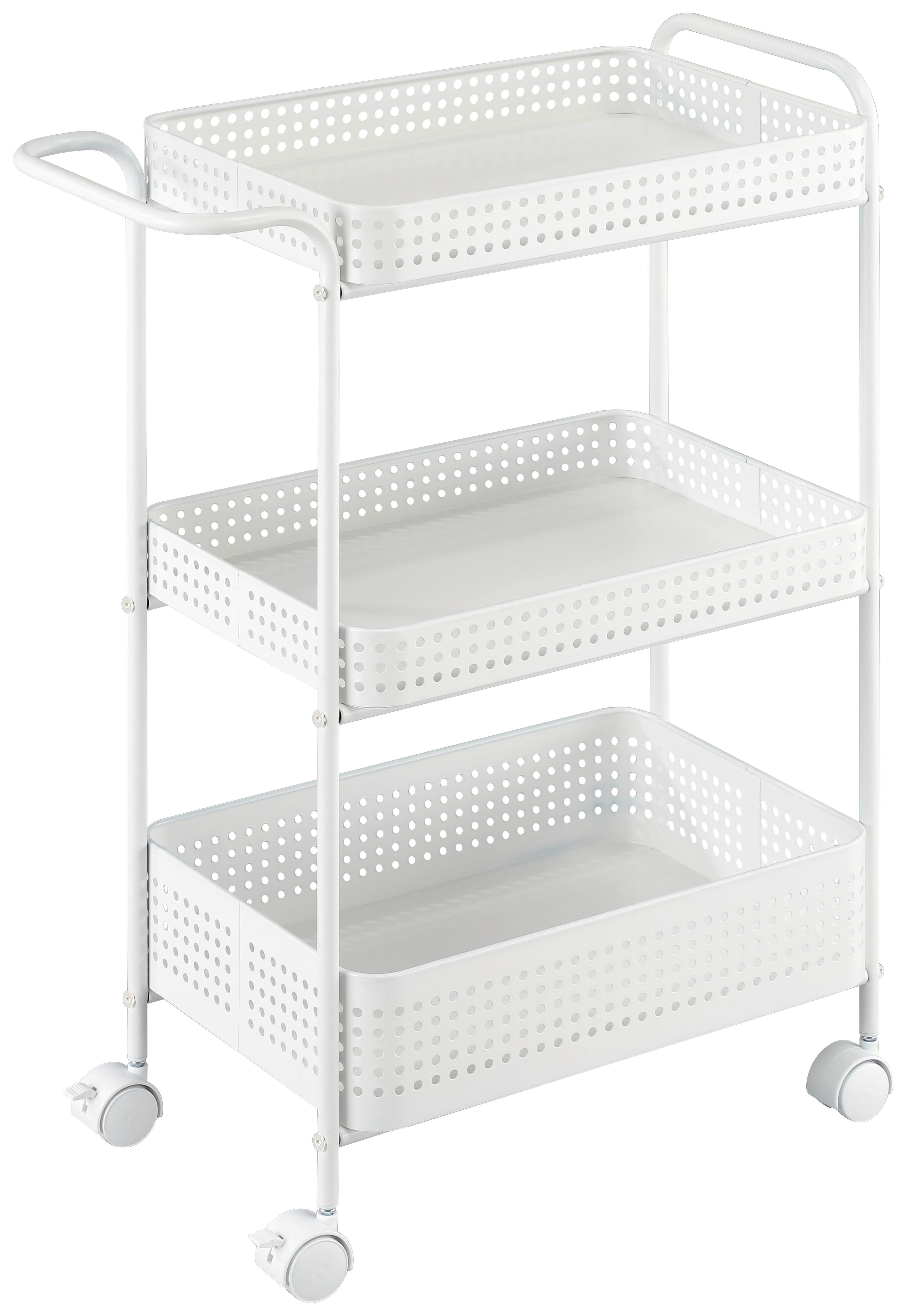 RULLVAGN ANCONA -EXKLUSIV- -SB- - vit, Modern, metall/plast (52/72/28cm) - Mömax