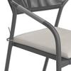 TRÄDGÅRDSSTOLAR SET BENICIO - mörkgrå/svart, Modern, metall/textil (56/80/64cm) - Bessagi Garden