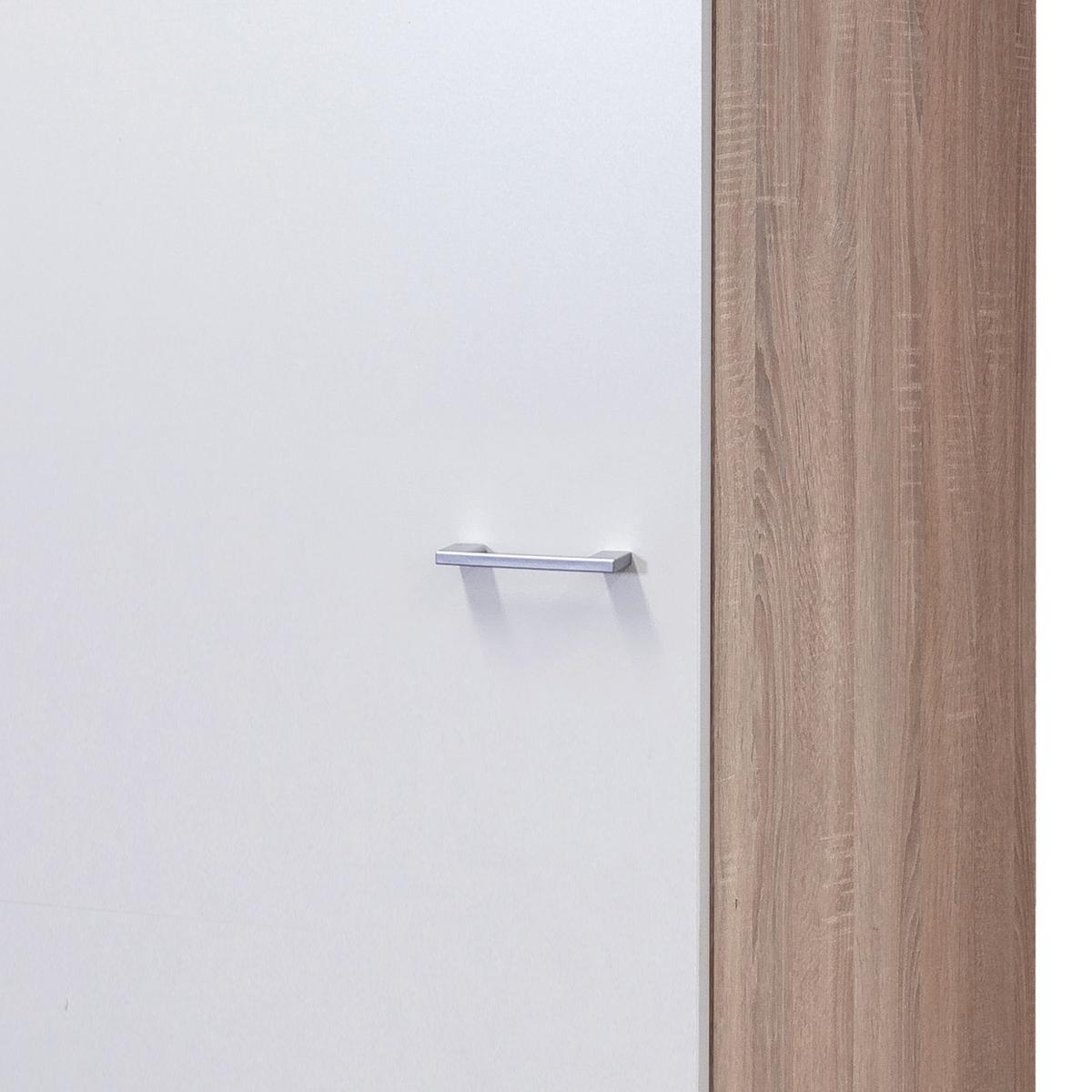 Omara Za Posodo Samoa, Bela, Barva Hrasta - bela/barve aluminija, Konvencionalno, umetna masa/leseni material (50/200cm) - FlexWell