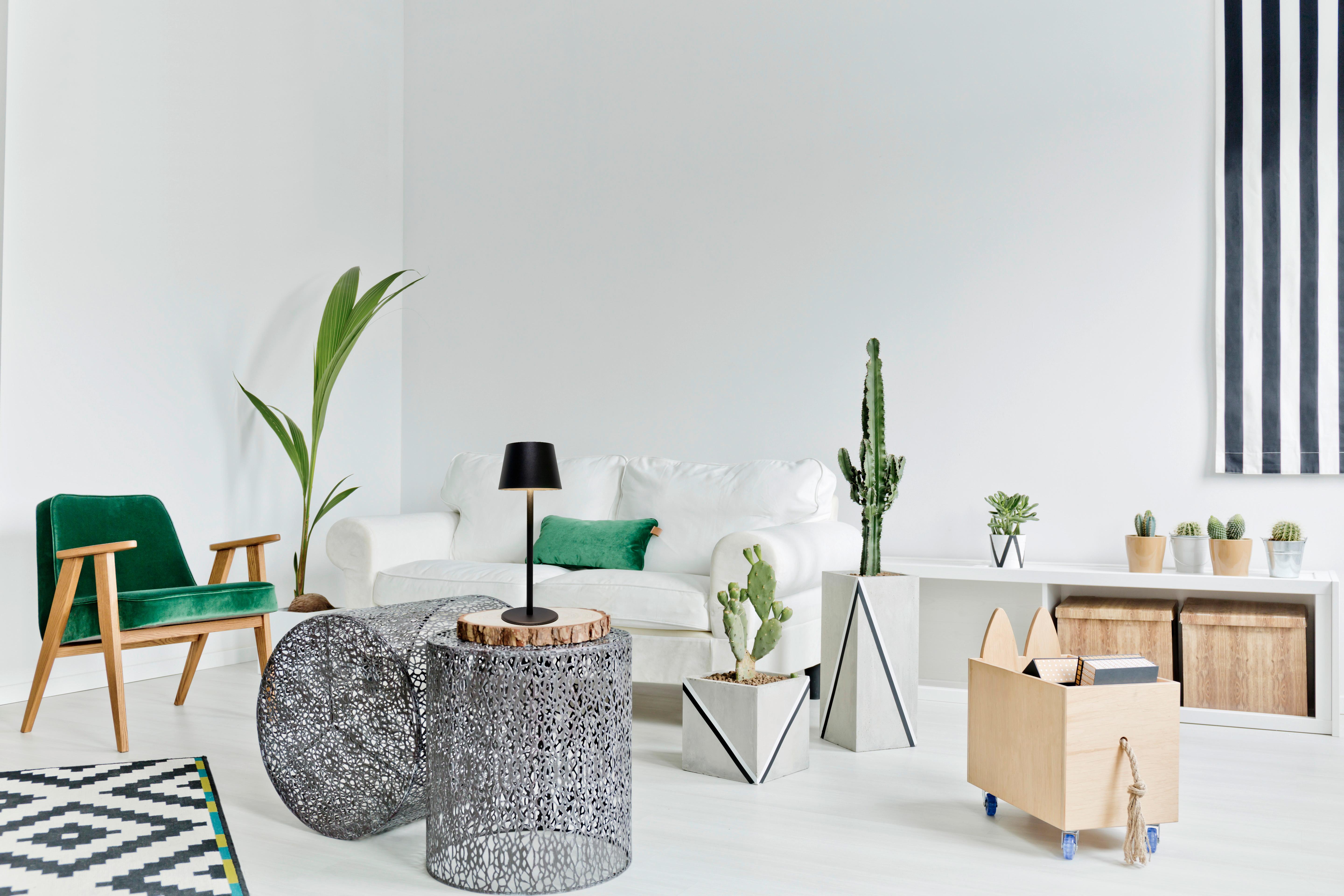 Akkumulátoros Asztali Lámpa Noemi - fekete, Konventionell, műanyag/fém (11,5/36cm) - Modern Living