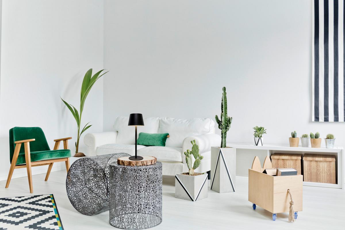 Akkumulátoros Asztali Lámpa Noemi - fekete, Konventionell, műanyag/fém (11,5/36cm) - Modern Living