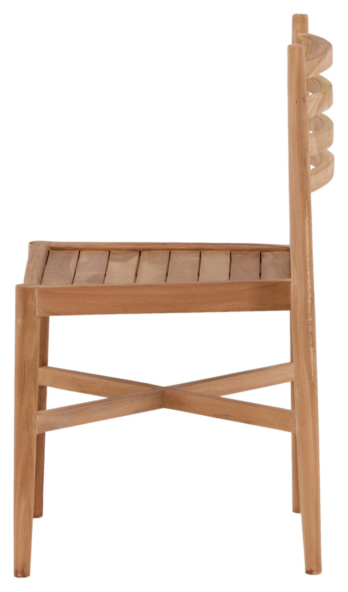 Stapelsessel Kenya ca. 50x81x52 cm Teakholz - Teakfarben, KONVENTIONELL, Holz (50/81/52cm) - Gardenson
