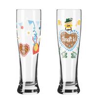 KOMPLET SZKŁA STOŁOWEGO 6021003 - zielony/czerwony, Basics, szkło (16,2/8,1/26,6cm) - Ritzenhoff