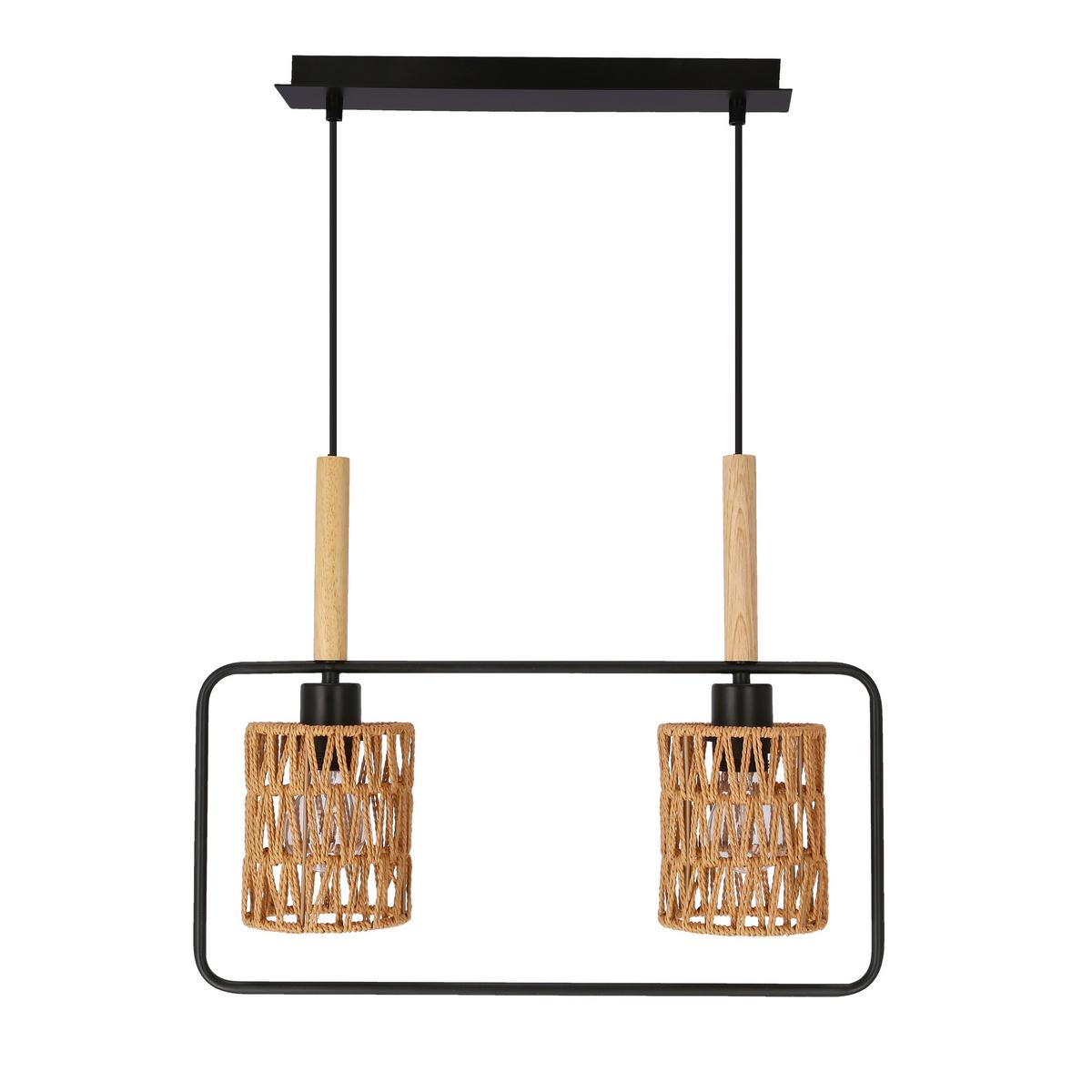 Viseća Svjetiljka Crown - bež/crna, Natur, metal/tekstil (50cm)