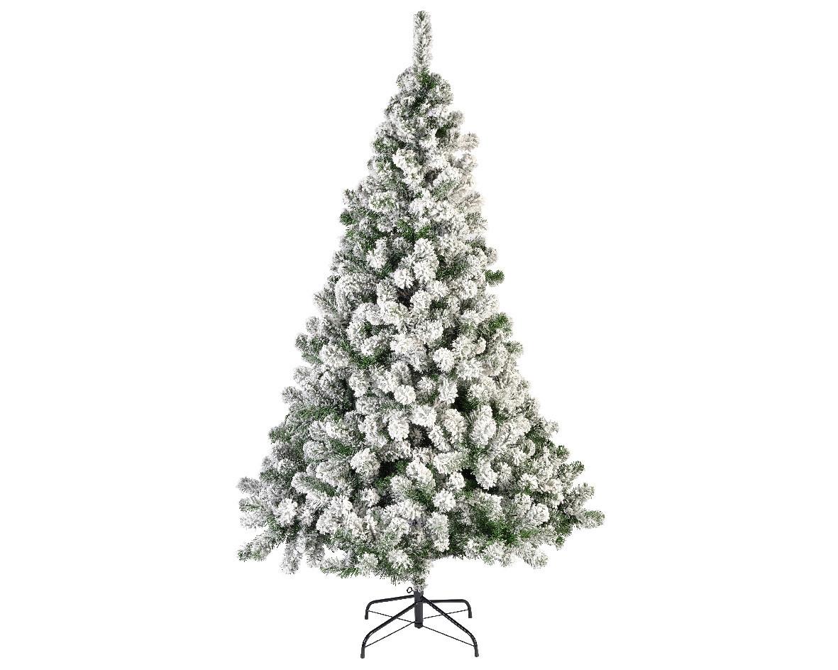 Brad De Crăciun Snowy Cca. 210 Cm - alb/verde, Konventionell, plastic/metal (137/210cm) - Mömax