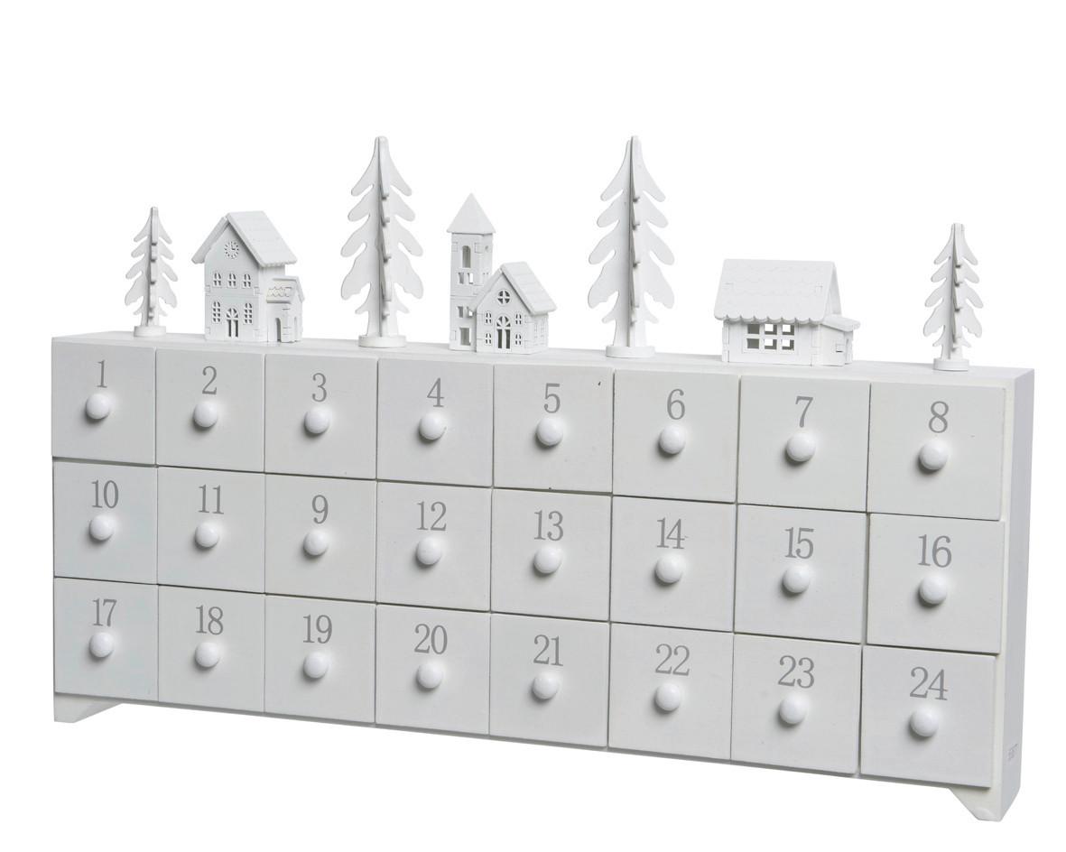 Calendar de advent White Wood - Basics (7/44,5/28cm)