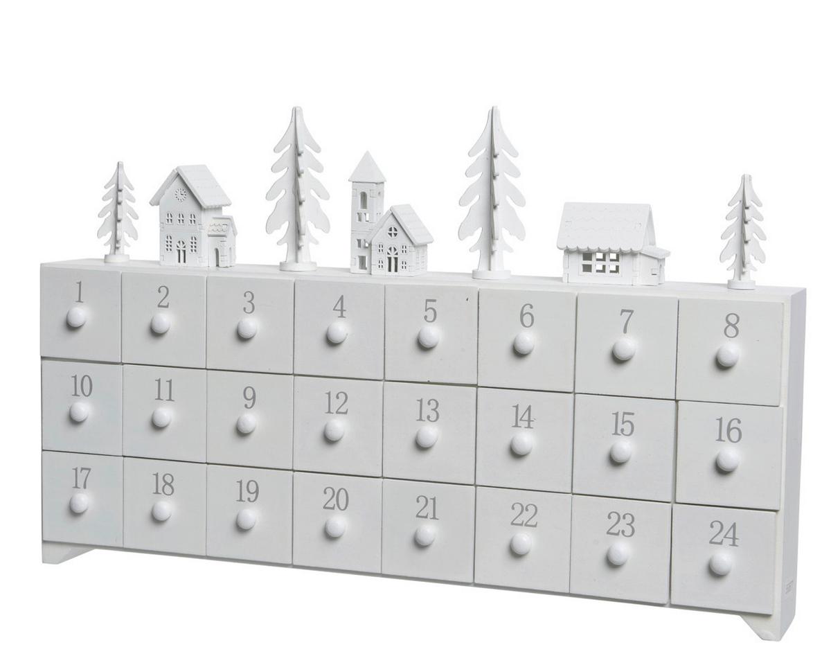 Calendar de advent White Wood - Basics (7/44,5/28cm)