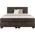 Boxspringbett Braun 160x200cm - Braun, Holzwerkstoff/Kunststoff (210/162/114cm) - MODERN LIVING