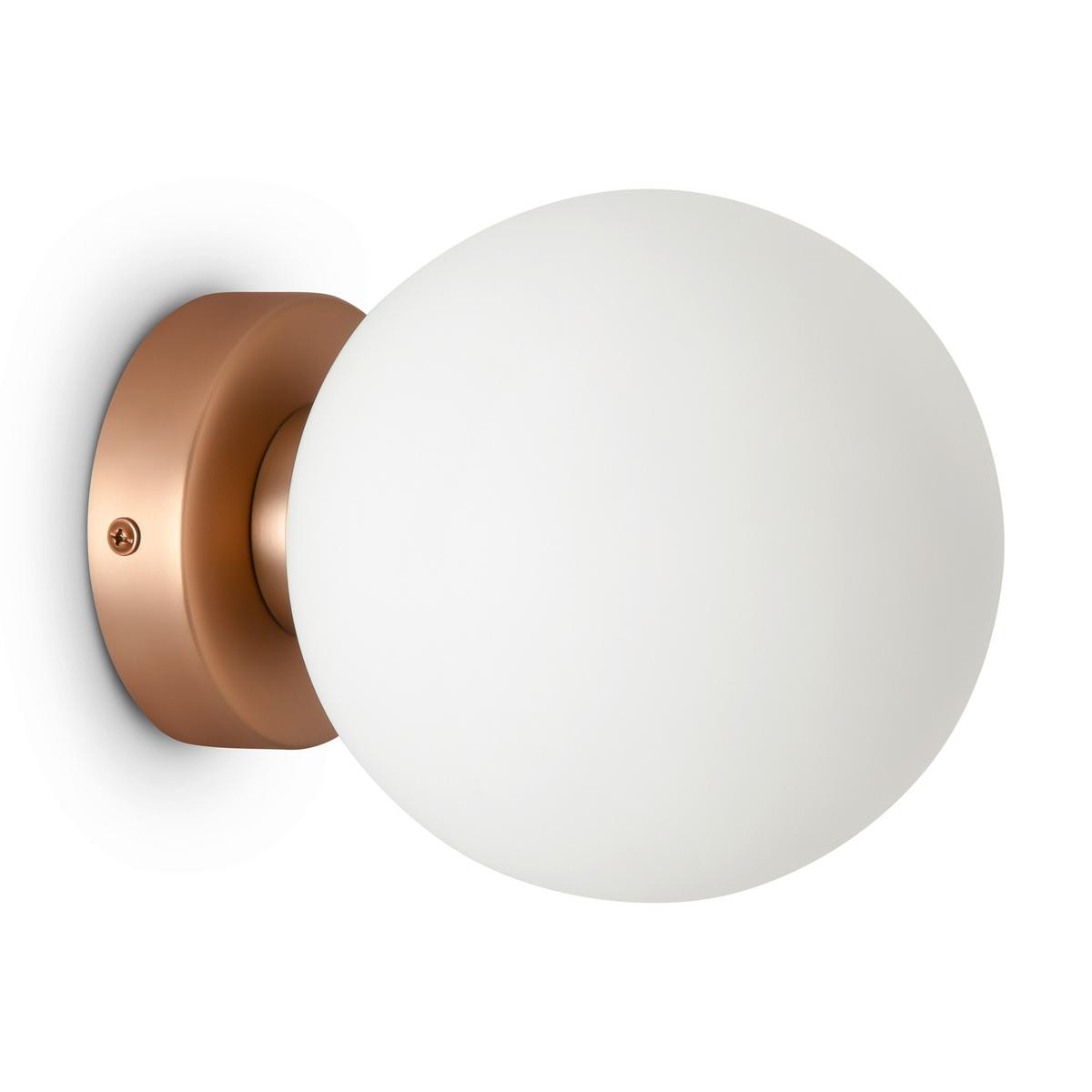 Wandleuchte Basic Form Weiß/Goldfarben max. 40 Watt - Goldfarben/Weiß, Trend, Glas/Metall (15/18cm) - MAYTONI