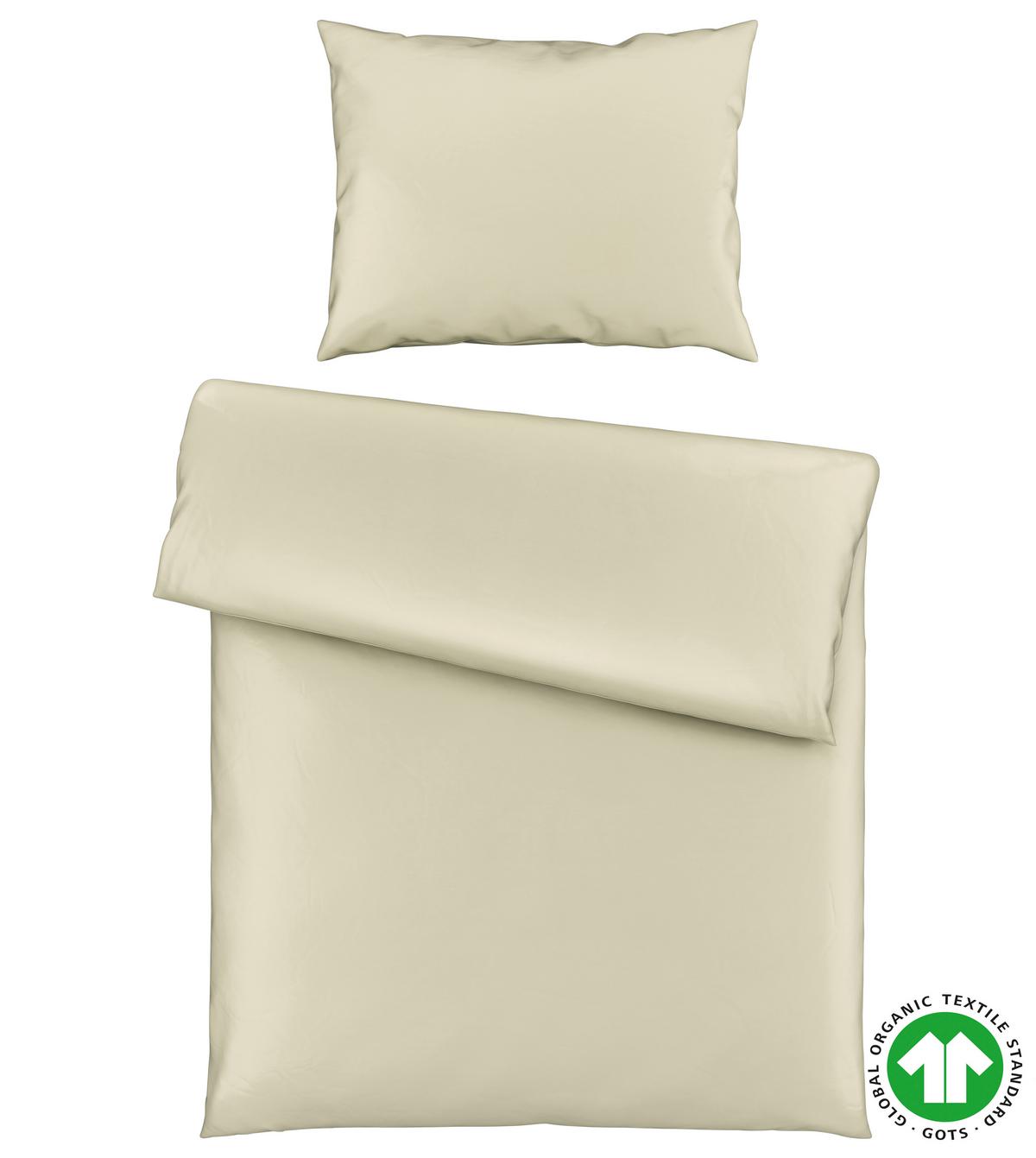 Bettwäsche Bio-Eva in Olivfarben ca. 140x200cm - Olivgrün, MODERN, Textil (140/200cm) - ecoTree