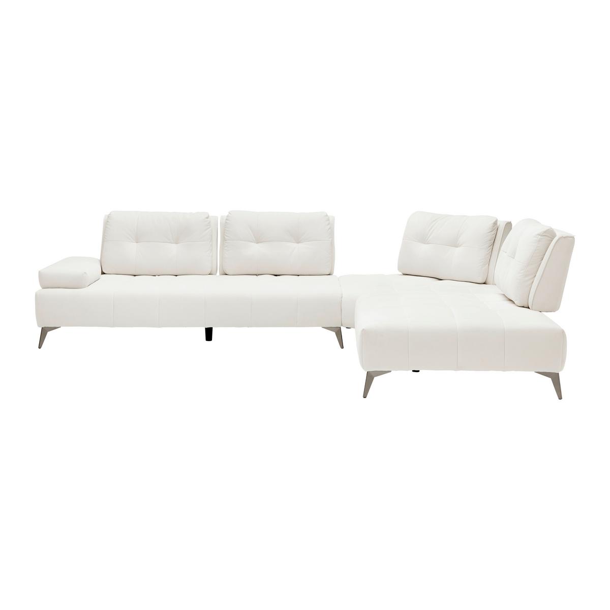WOHNLANDSCHAFT ESTELLA - Dunkelgrau/Creme, Modern, Holz/Textil (326/85/270cm) - Bessagi Home