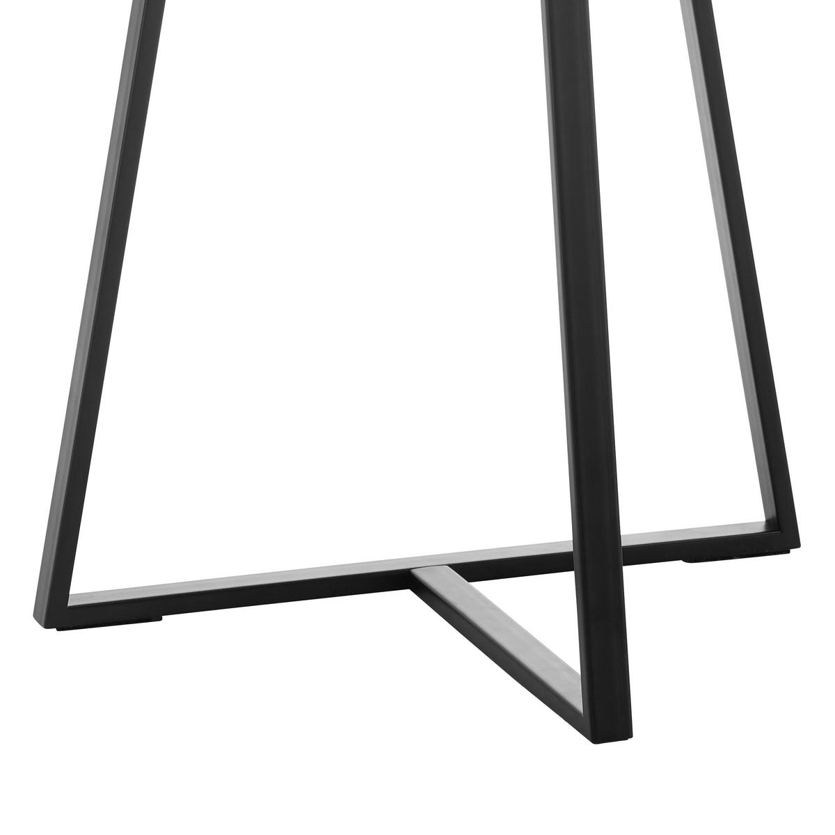 Couchtisch Silvia Weiß/Marmoroptik Rund - Schwarz/Weiß, MODERN, Holzwerkstoff/Metall (45/45cm) - Bessagi Home