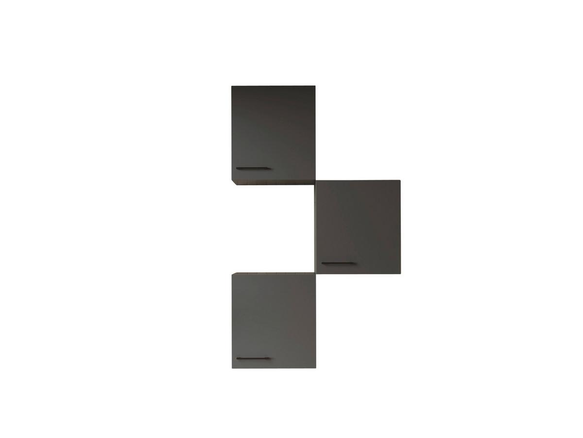 Küchenoberschrank Oliver Grau - Schwarz/Grau, Trend, Holzwerkstoff/Metall (50/56,1/34,6cm) - Respekta